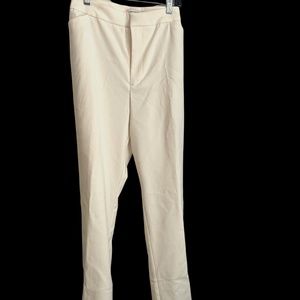 Cream Mid Rise Dress Pants size16